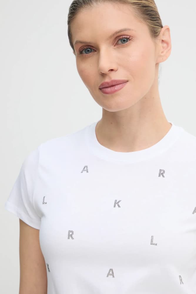 Γυναικείο T-shirt Λευκό Karl Lagerfeld A1W17078-100 WHITE