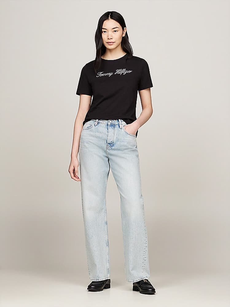 Logo C Neck Regular Fit T-Shirt Women Tommy Hilfiger