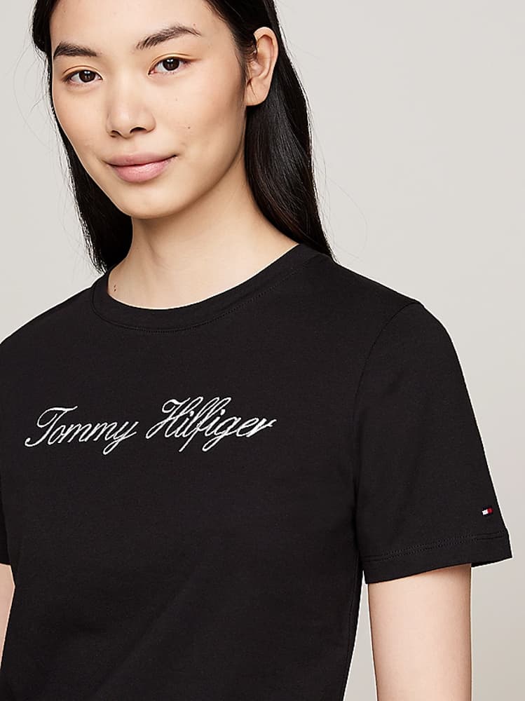 Logo C Neck Regular Fit T-Shirt Women Tommy Hilfiger