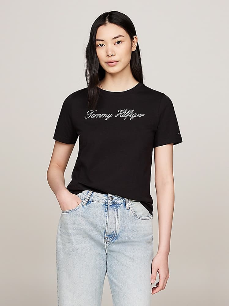 Logo C Neck Regular Fit T-Shirt Women Tommy Hilfiger