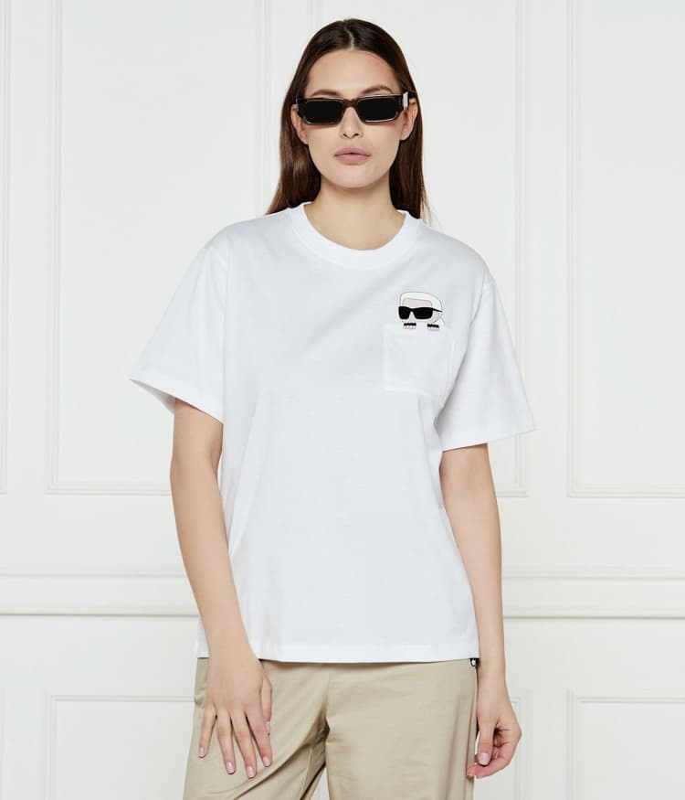 Γυναικείο Peak-A-Boo T-shirt Λευκό Karl Lagerfeld A1W17100-100 WHITE