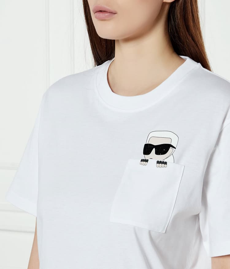 Γυναικείο Peak-A-Boo T-shirt Λευκό Karl Lagerfeld A1W17100-100 WHITE