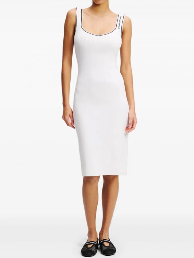 Γυναικείο Αμάνικο Φόρεμα Λευκό Karl Lagerfeld A2W13018-100 WHITE