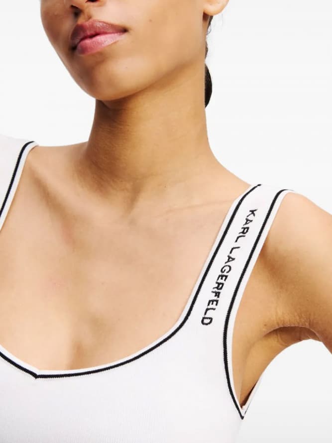 Γυναικείο Αμάνικο Φόρεμα Λευκό Karl Lagerfeld A2W13018-100 WHITE