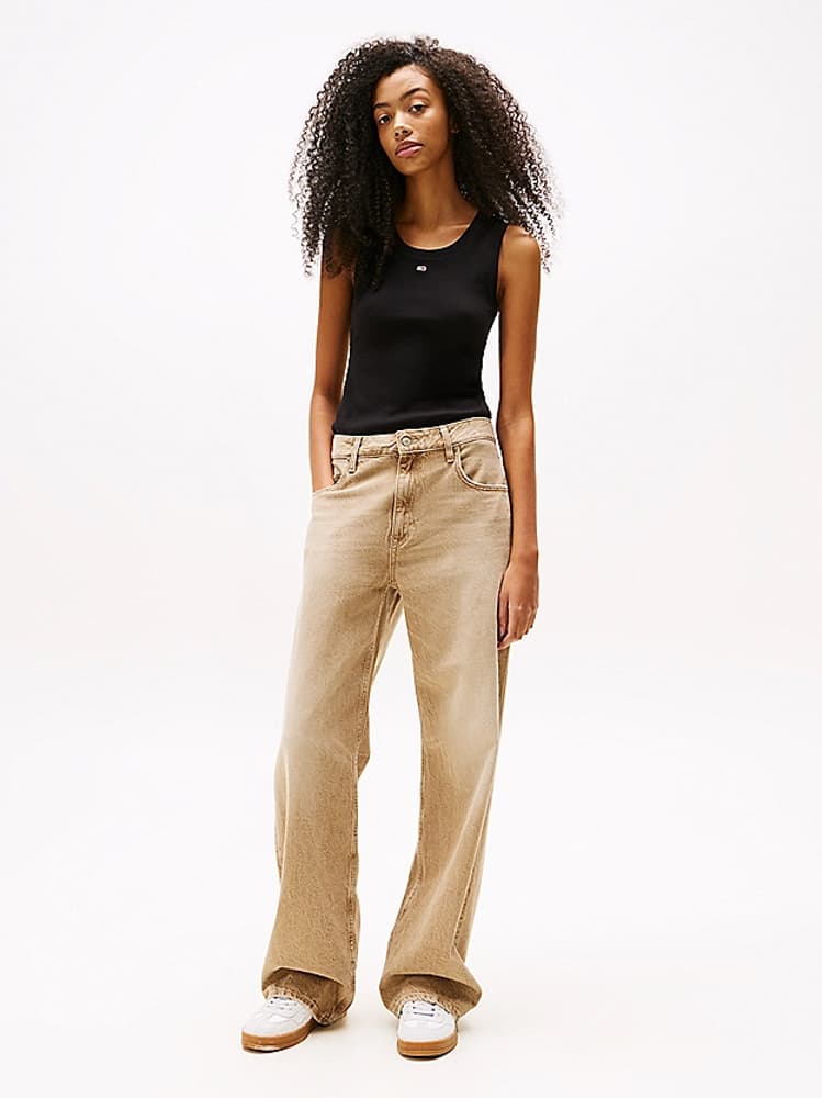 TOMMY JEANS TJW ESSENTIAL RIB TANK EXT DW0DW20673-BDS Black