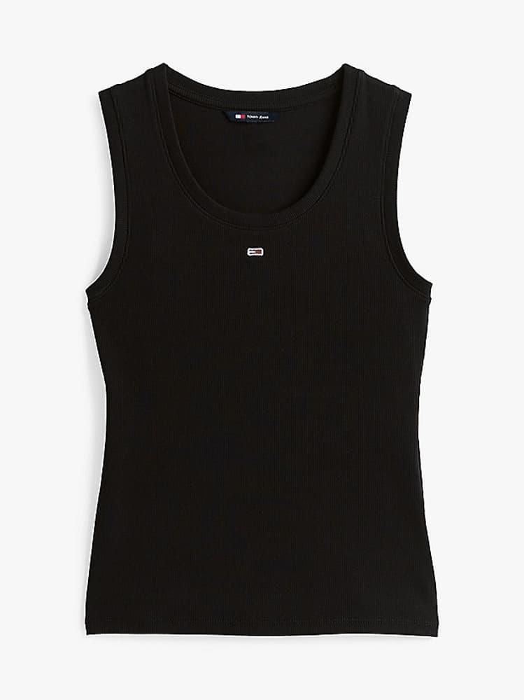 TOMMY JEANS TJW ESSENTIAL RIB TANK EXT DW0DW20673-BDS Black