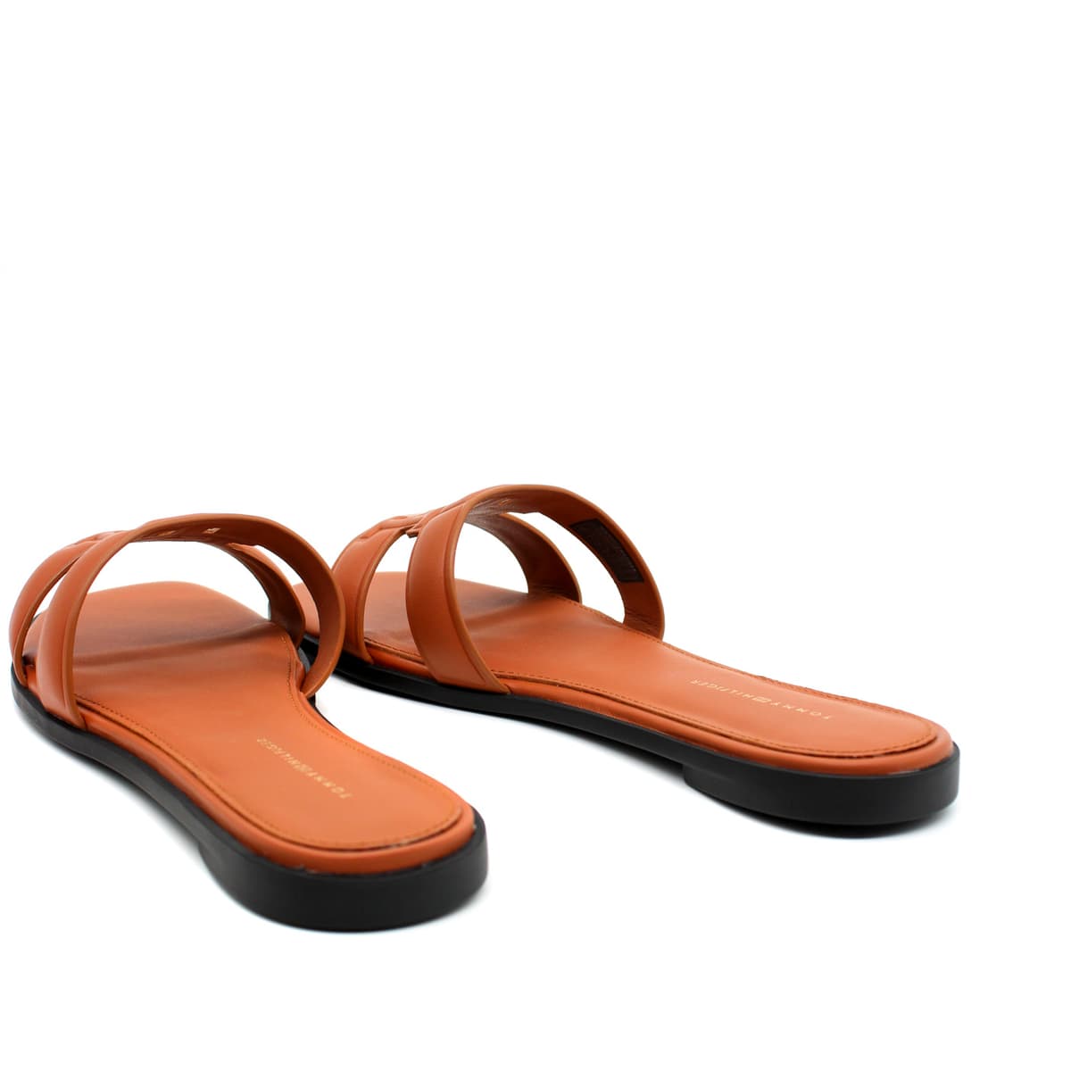 Γυναικεία Δερμάτινα TH Monogram Mules Καφέ Tommy Hilfiger FW0FW08671-GPA