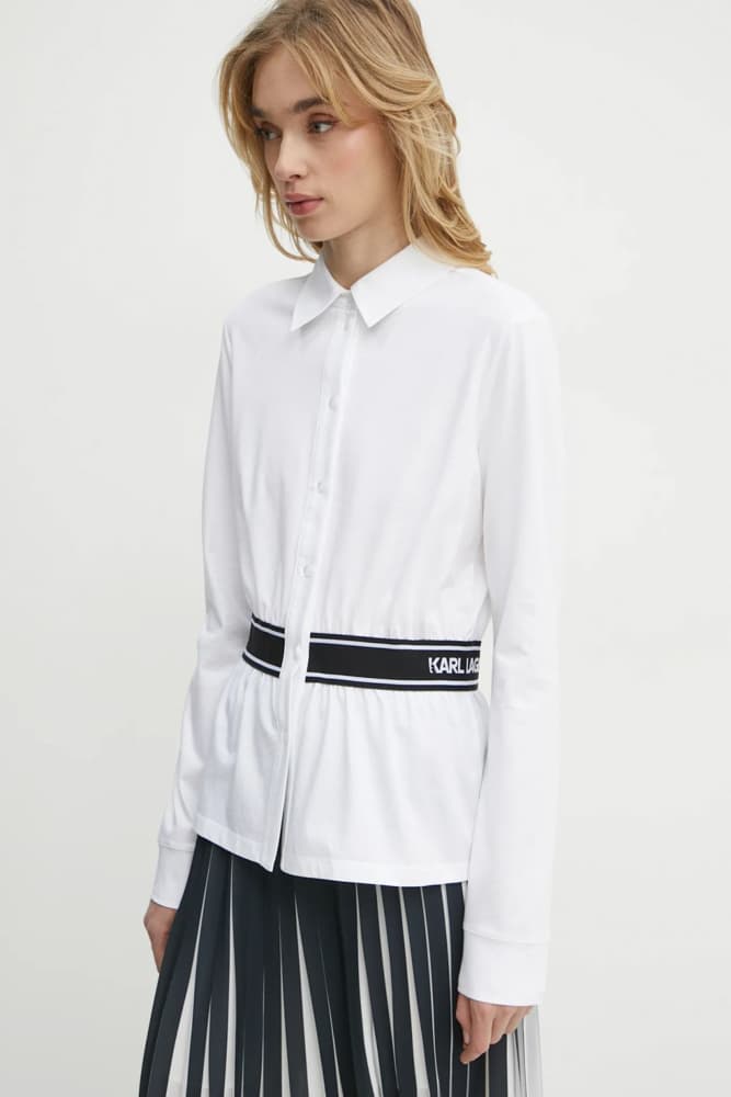 Γυναικείο Πουκάμισο Λευκό Karl Lagerfeld A1W17067-100 WHITE
