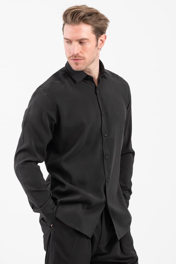 Ανδρικό Πουκάμισο Μαύρο Vittorio 2425300-BLACK