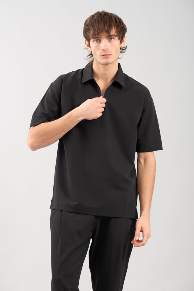 Ανδρικό Polo Μαύρο Vittorio 3002425300-BLACK