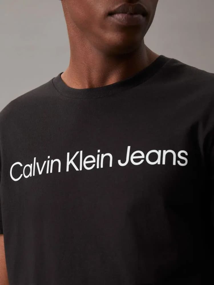 CALVIN KLEIN JEANS CORE INSTITUTIONAL LOGO SLIM TEE J30J322552-BEH Black
