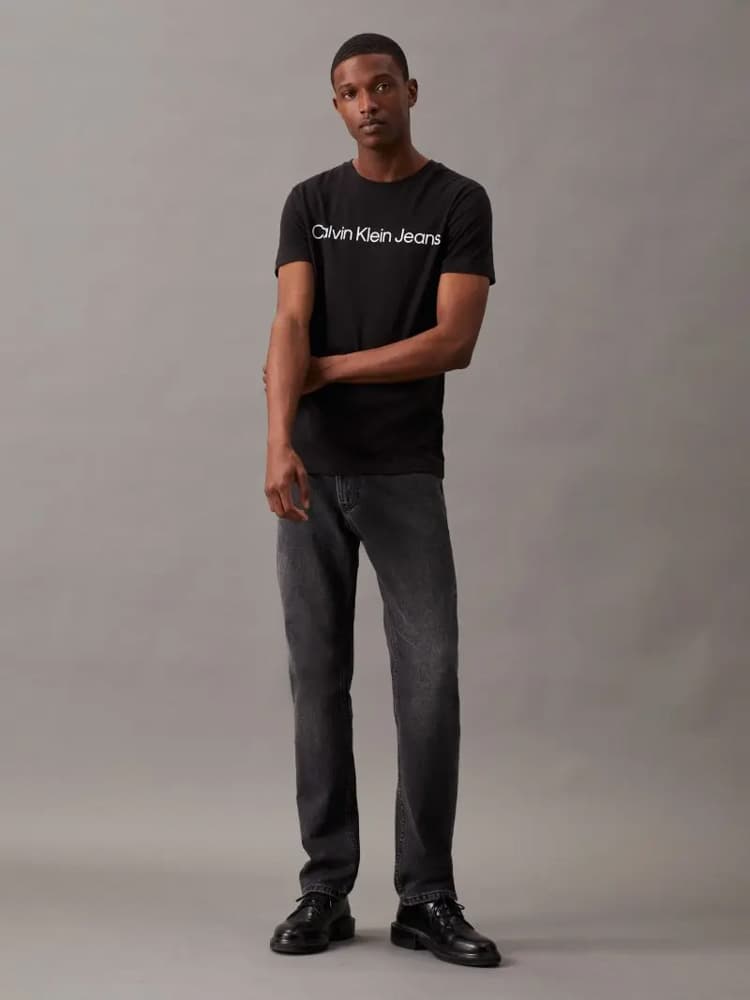 CALVIN KLEIN JEANS CORE INSTITUTIONAL LOGO SLIM TEE J30J322552-BEH Black