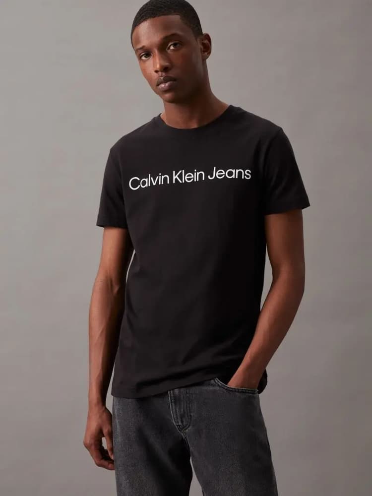 CALVIN KLEIN JEANS CORE INSTITUTIONAL LOGO SLIM TEE J30J322552-BEH Black