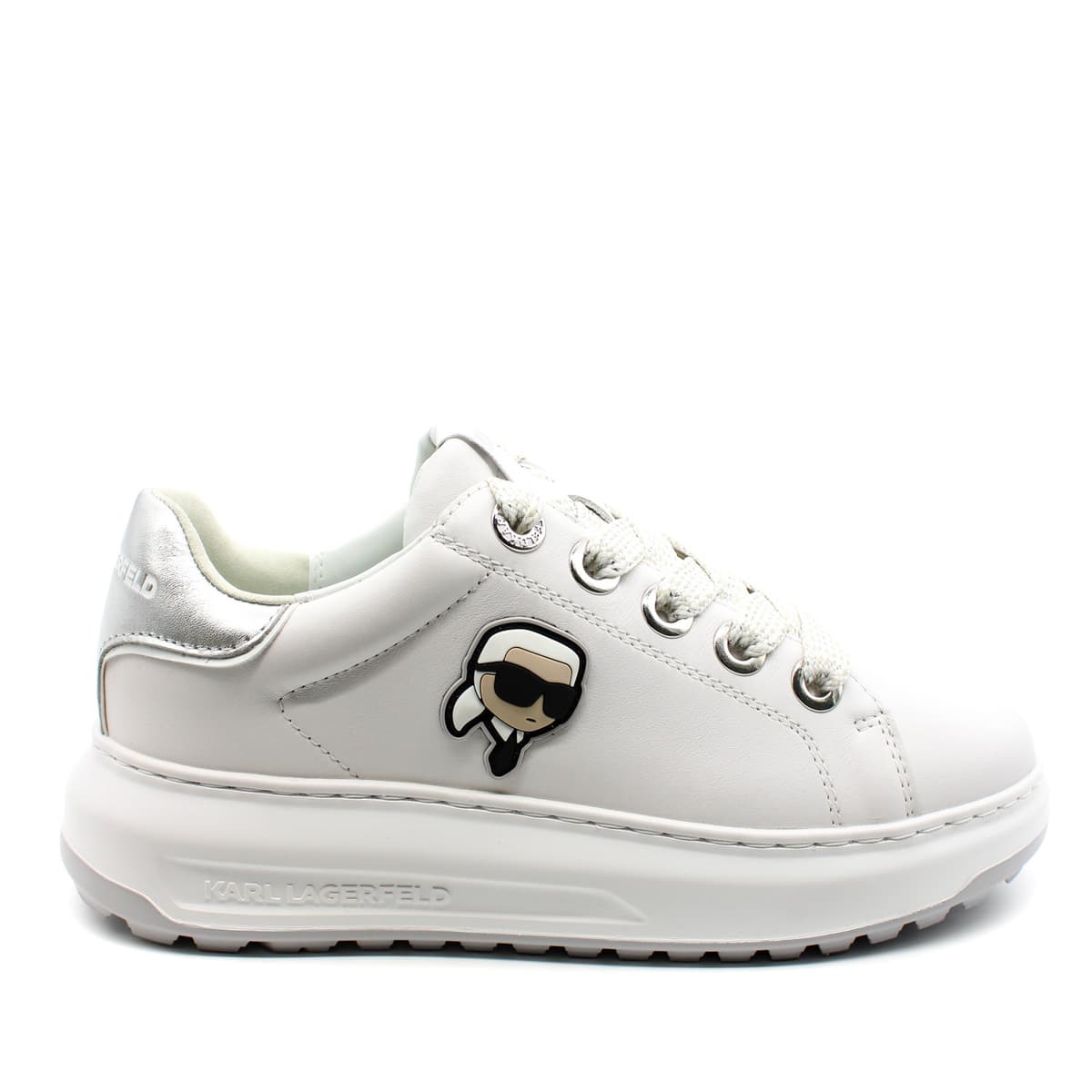 Γυναικεία Δερμάτινα Sneakers Λευκά Karl Lagerfeld KL67530-01S WHITE