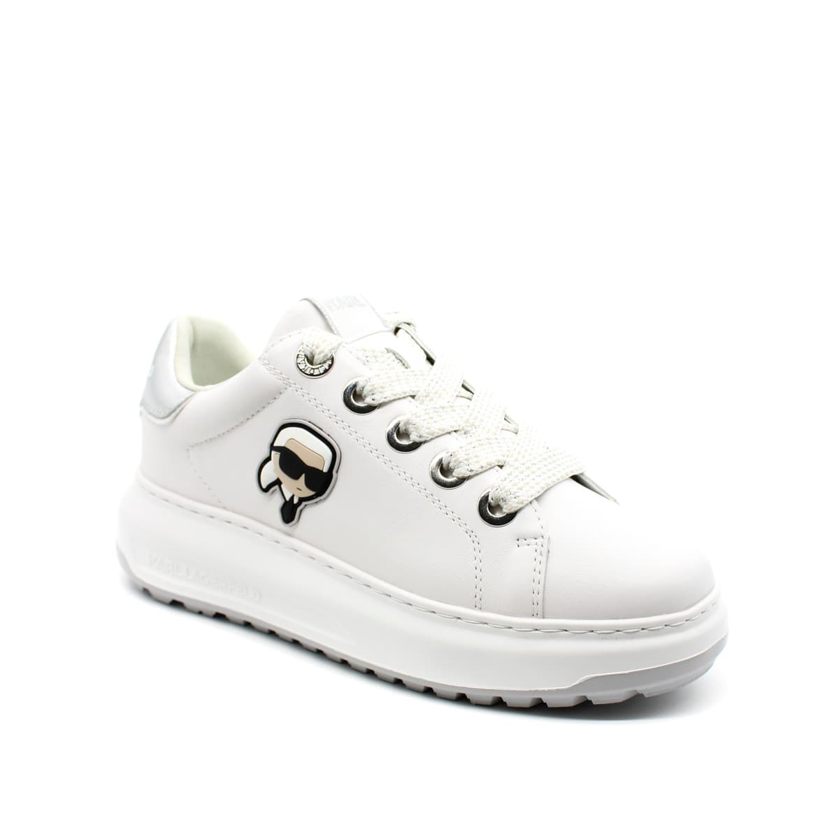 Γυναικεία Δερμάτινα Sneakers Λευκά Karl Lagerfeld KL67530-01S WHITE