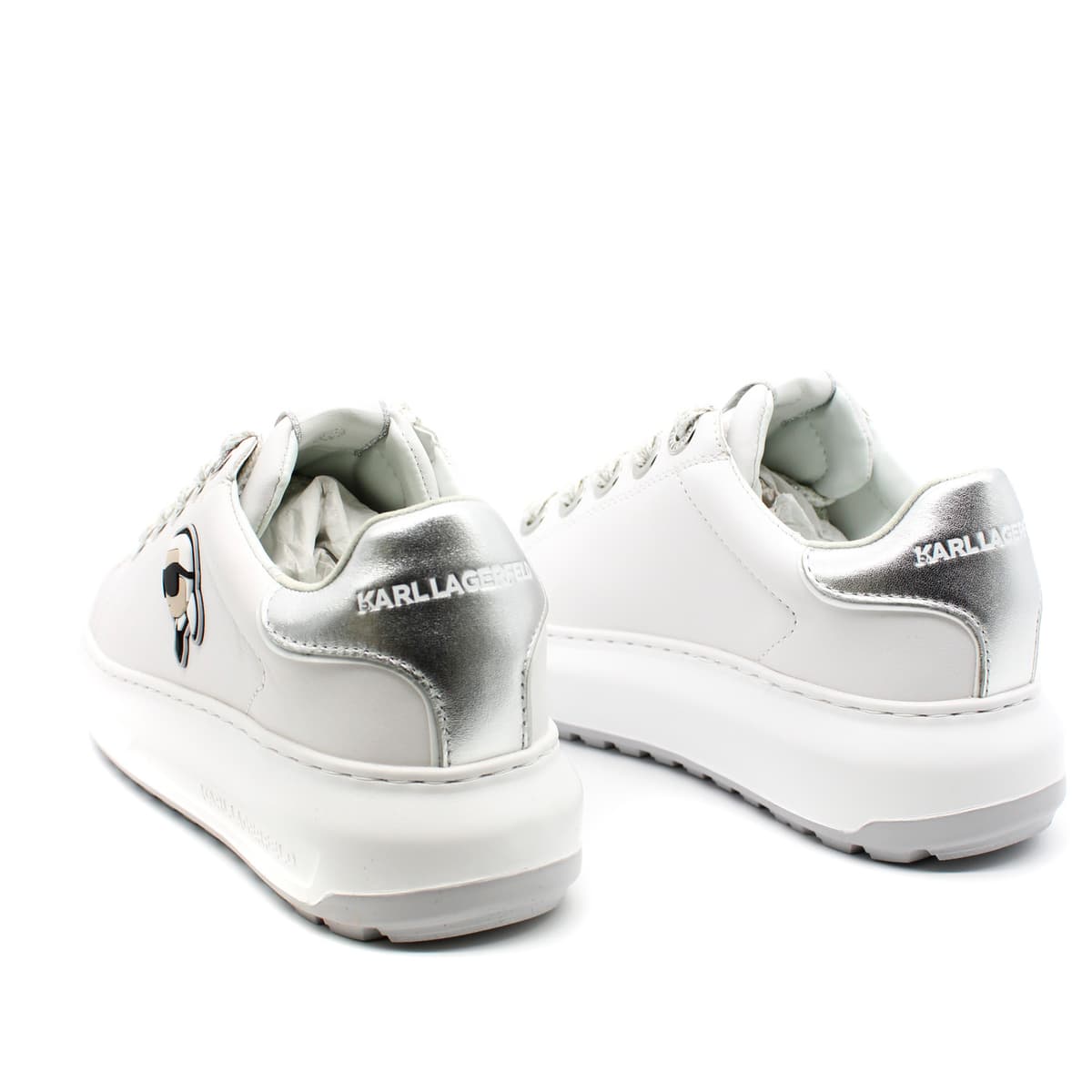 Γυναικεία Δερμάτινα Sneakers Λευκά Karl Lagerfeld KL67530-01S WHITE