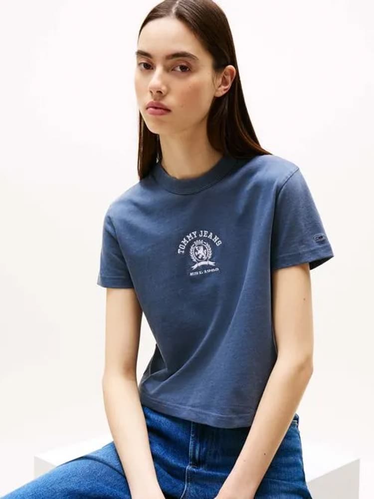 Γυναικείο Varsity Crest T-shirt Navy Μπλε Tommy Jeans DW0DW20317-C1G