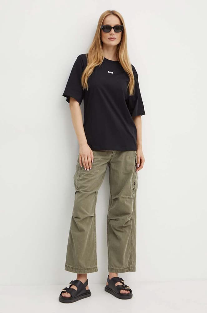 Γυναικείο C_Enis Small Logo T-Shirt Μαύρο Boss 50523256-001