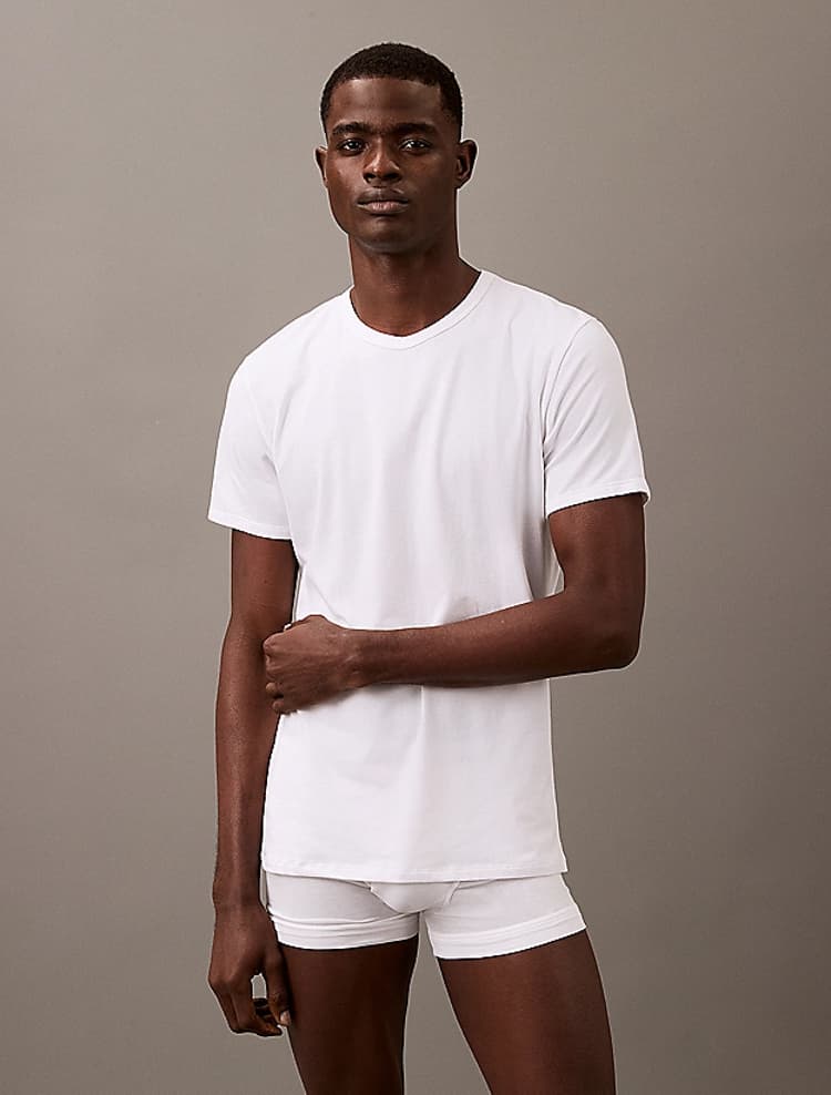 Ανδρικό Σετ T-shirt 3 Τεμαχίων Λευκό Calvin Klein LV00NB4185-100