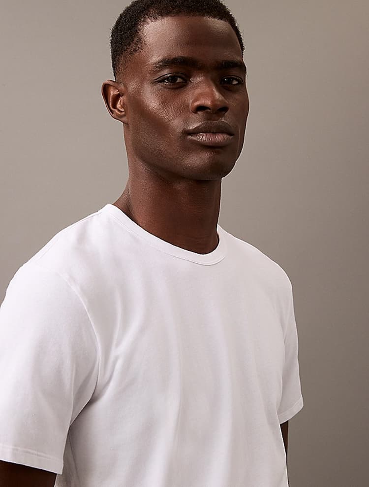 Ανδρικό Σετ T-shirt 3 Τεμαχίων Λευκό Calvin Klein LV00NB4185-100