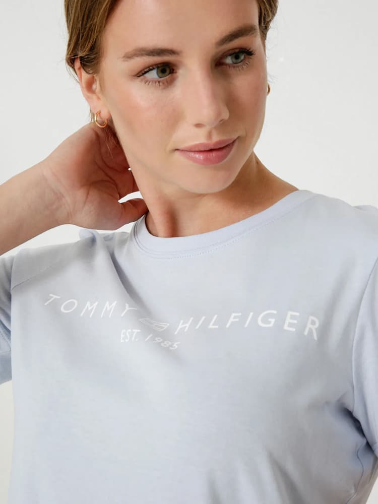 Γυναικείο Signature Logo T-shirt Γαλάζιο Tommy Hilfiger WW0WW40276-C1O