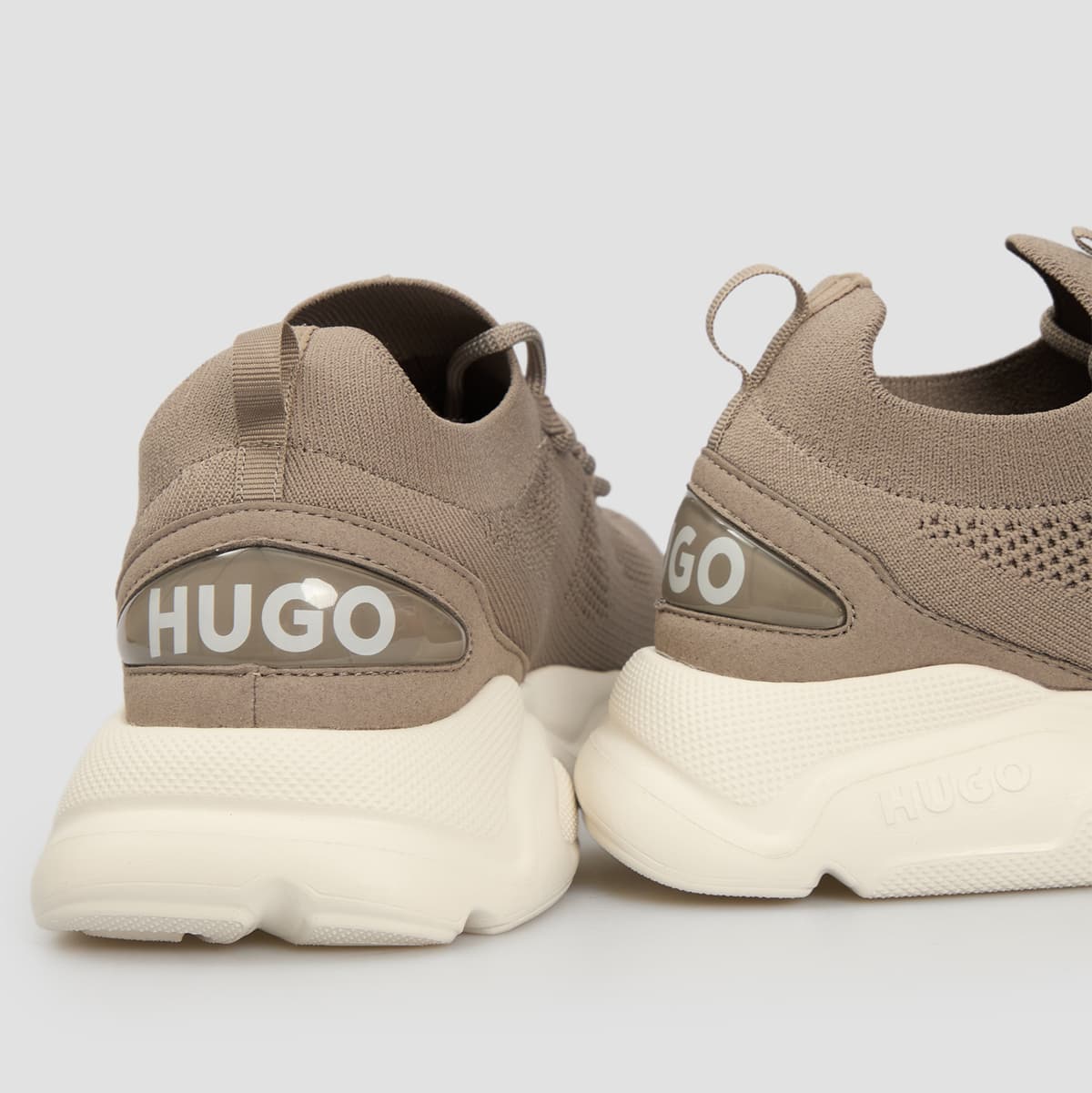 Ανδρικά Leon Runn Kn Lace Up Sneakers Γκρι Hugo 50541684-242