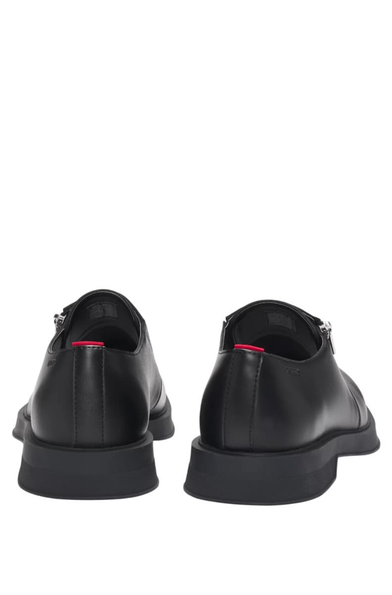 Ανδρικά Δερμάτινα Lenner Monk Παπούτσια Μαύρα Hugo 50536255-001