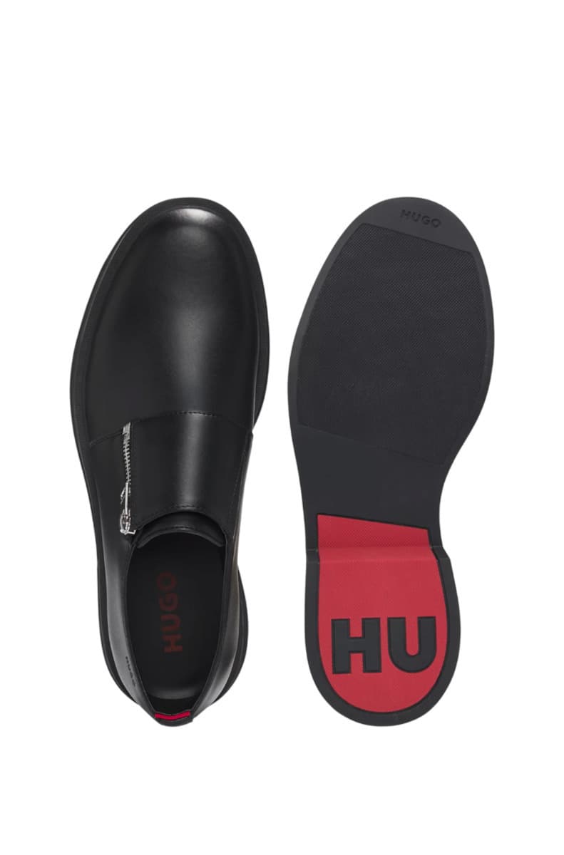 Ανδρικά Δερμάτινα Lenner Monk Παπούτσια Μαύρα Hugo 50536255-001