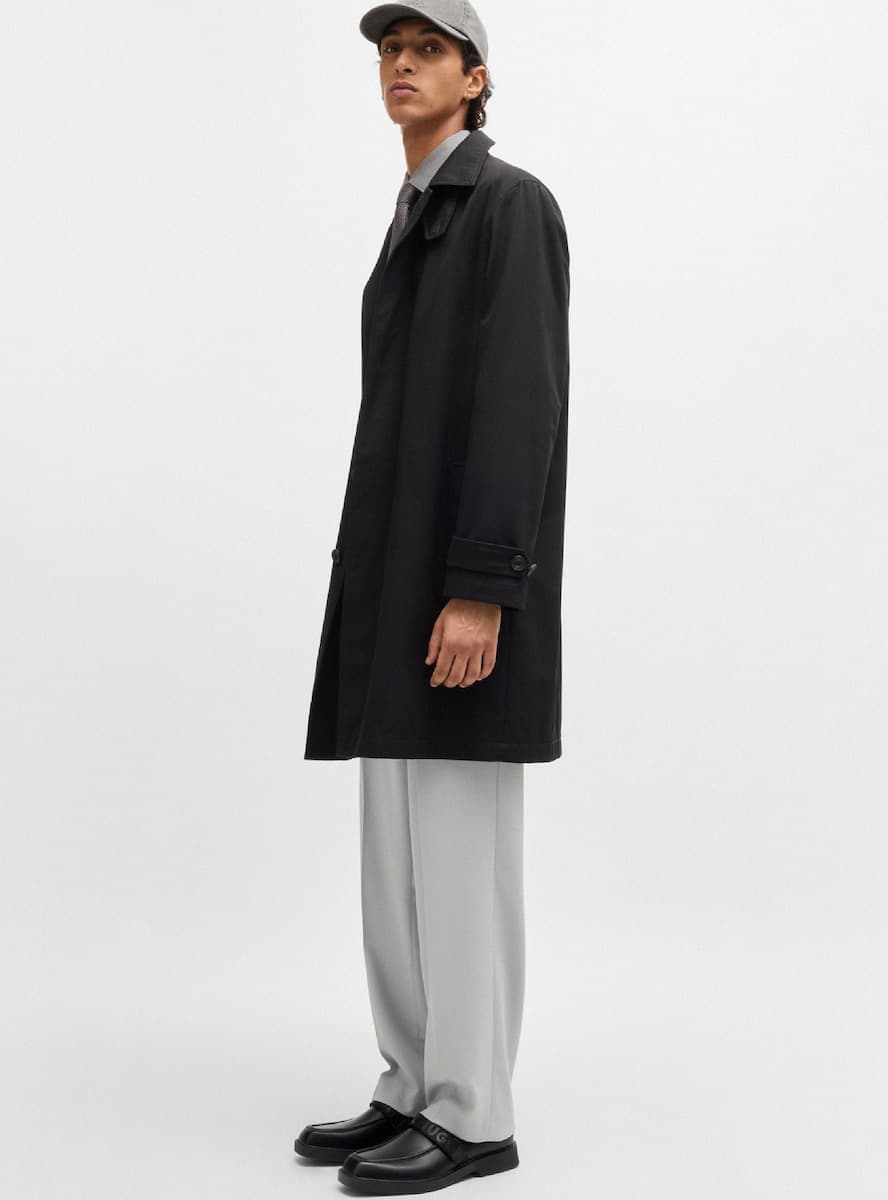 Ανδρικά Δερμάτινα Iker Mocc Loafers Μαύρα Hugo 50536228-001