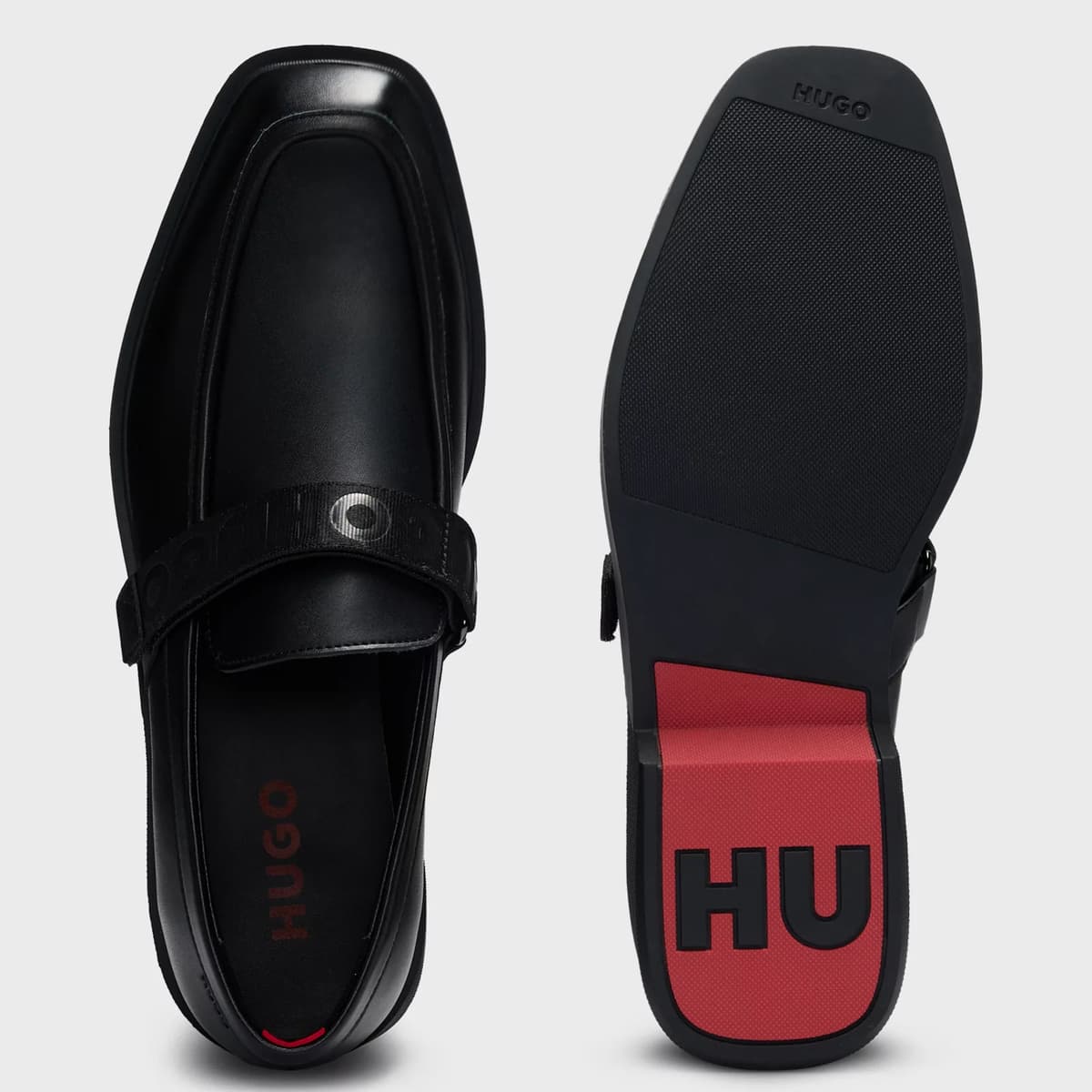 Ανδρικά Δερμάτινα Iker Mocc Loafers Μαύρα Hugo 50536228-001