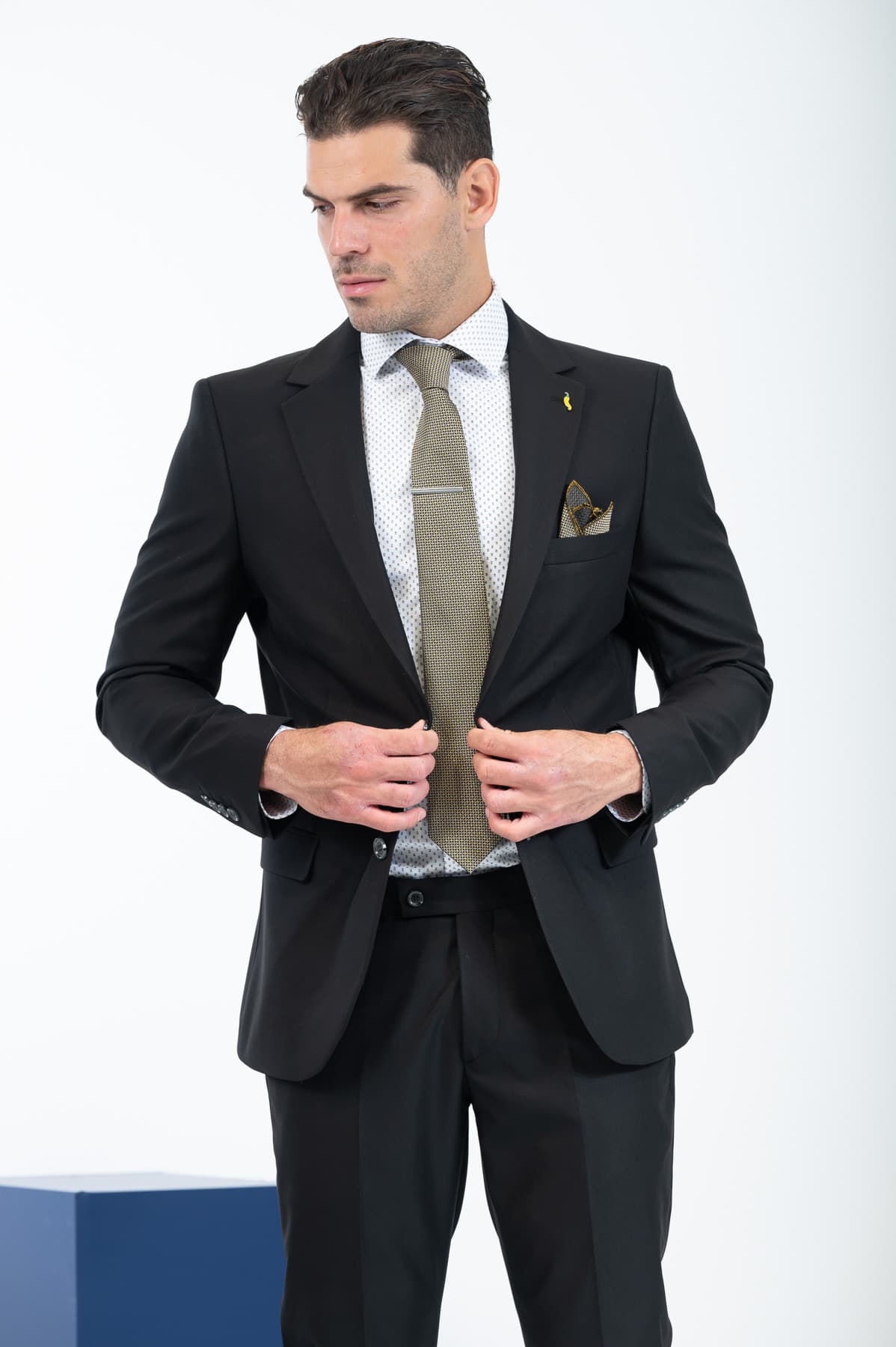 Ανδρικό Κοστούμι Μαύρο Vittorio DIGIO-BLACK