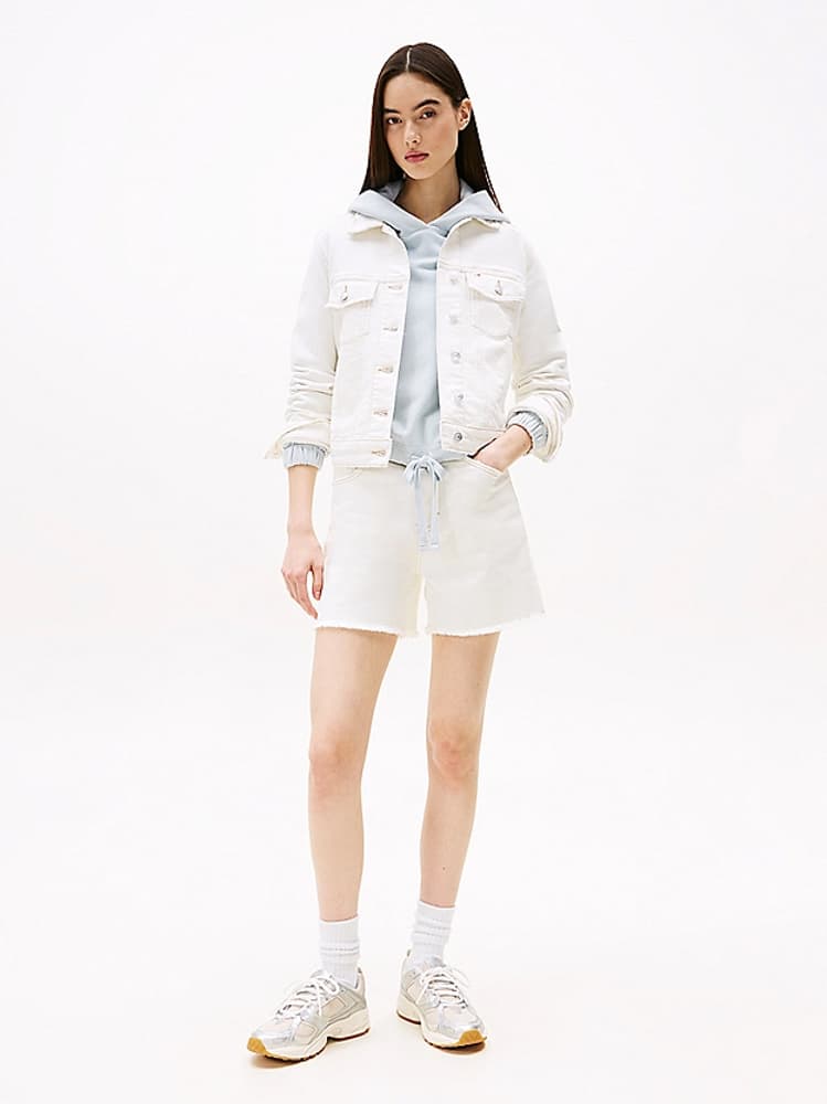 Γυναικείο Mom Τζιν Σορτς Εκρού Tommy Jeans DW0DW20093-1CE