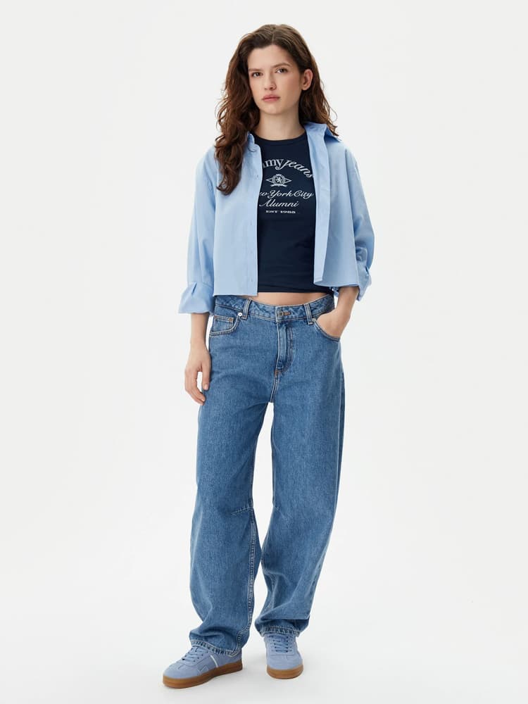 Γυναικείο Crest NYC T-shirt Navy Μπλε Tommy Jeans DW0DW20323-C1G