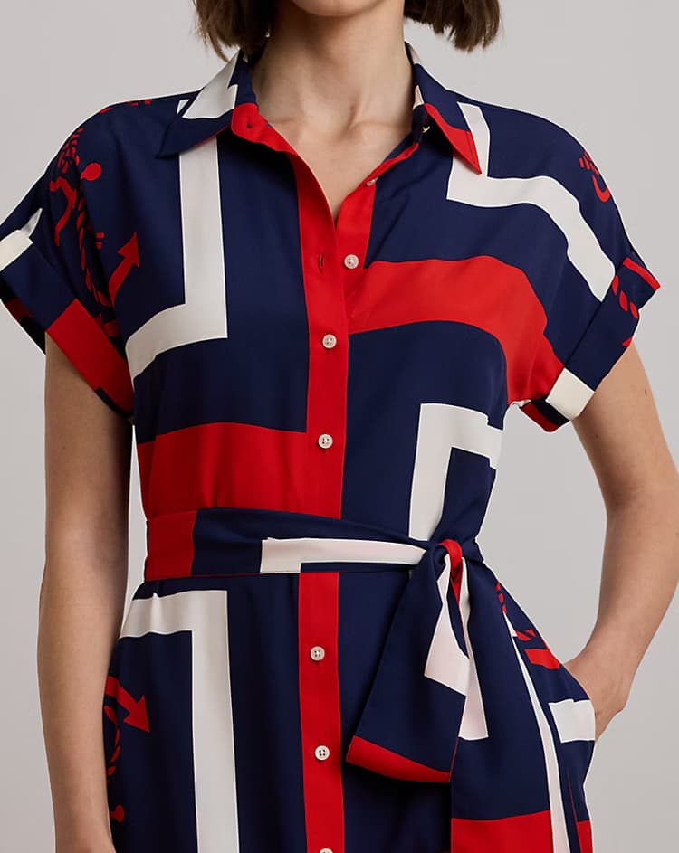 Γυναικείο Damyna Φόρεμα-Πουκαμίσα Μπλε Ralph Lauren 200962942001-400