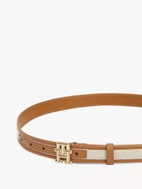 Γυναικεία Δερμάτινη TH Monogram Ζώνη Ταμπά Tommy Hilfiger AW0AW17249-GB8