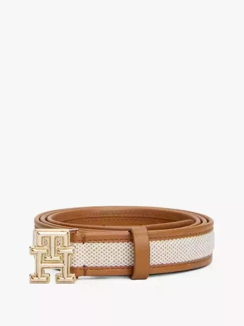 Γυναικεία Δερμάτινη TH Monogram Ζώνη Ταμπά Tommy Hilfiger AW0AW17249-GB8