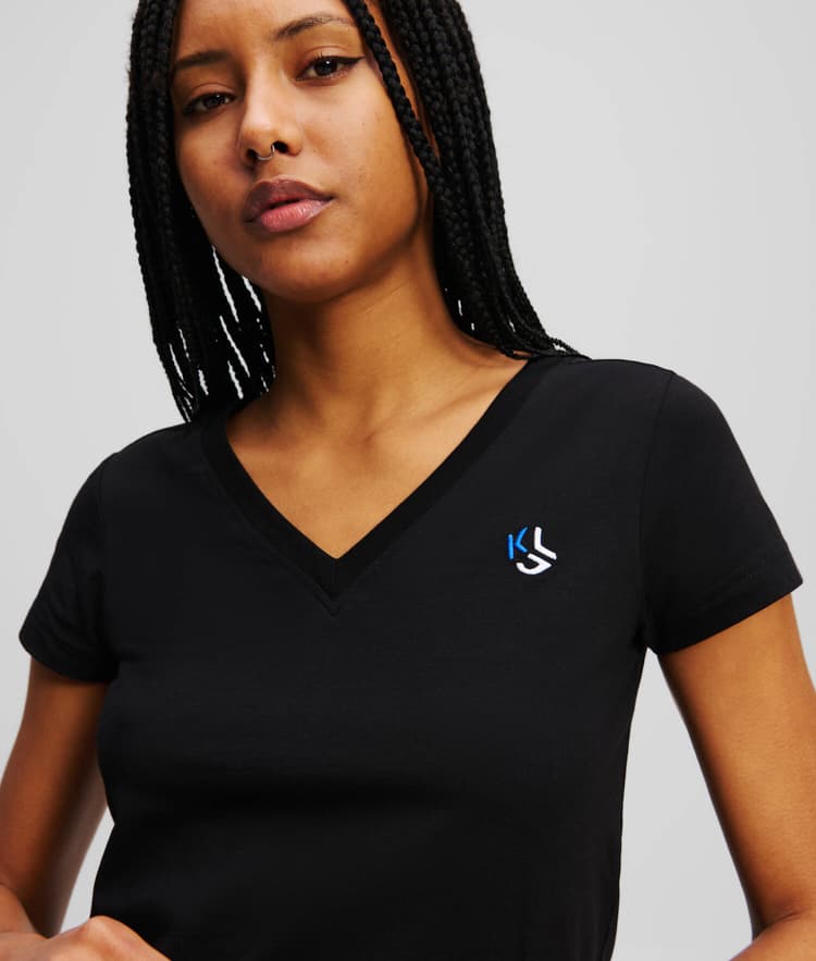 Γυναικείο Slim T-shirt Μαύρο Karl Lagerfeld Jeans A2W17097-999 BLACK