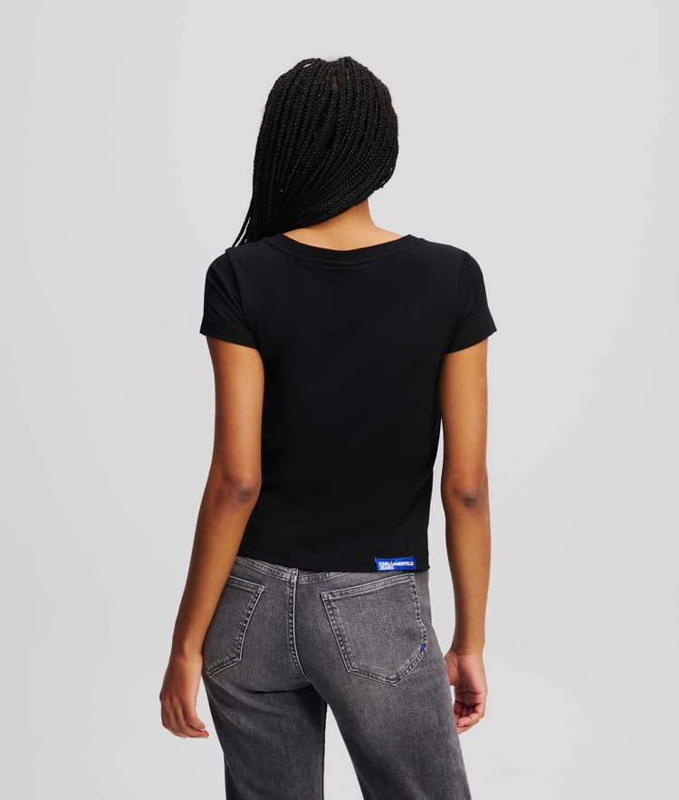 Γυναικείο Slim T-shirt Μαύρο Karl Lagerfeld Jeans A2W17097-999 BLACK