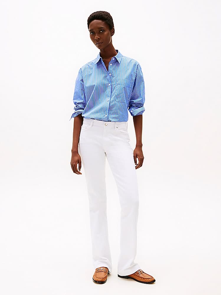 Γυναικείο Bootcut Τζιν Λευκό Tommy Hilfiger WW0WW44362-YCF