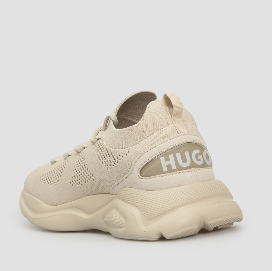 Ανδρικά Leon Runn Kn Lace Up Sneakers Μπεζ Hugo 50541684-283