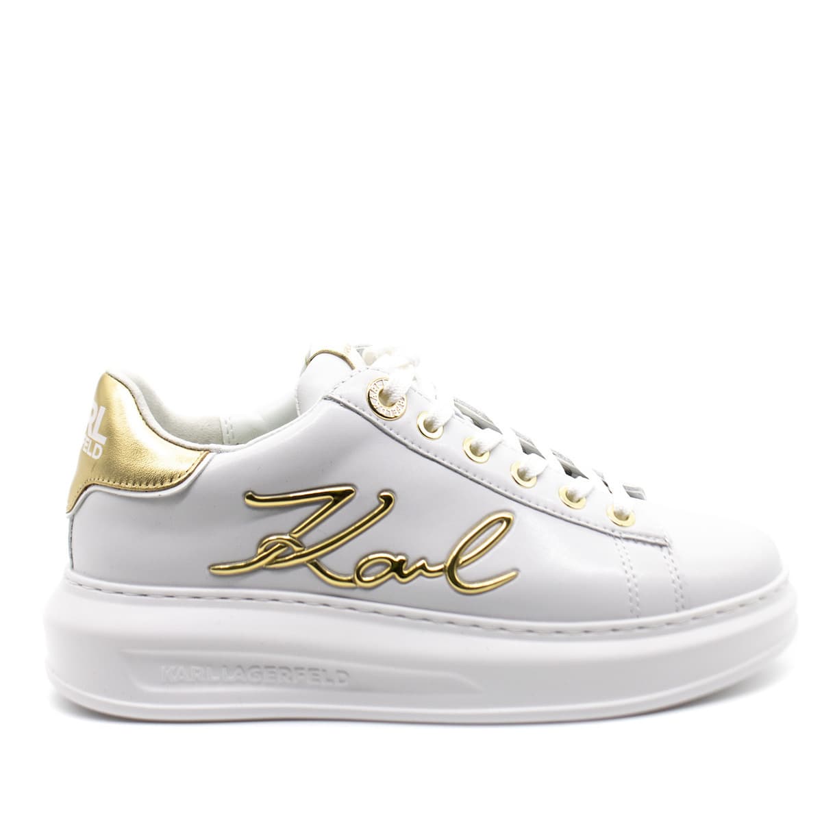Γυναικεία Δερμάτινα Signia Sneakers Λευκά Karl Lagerfeld KL62510A-01G WHITE