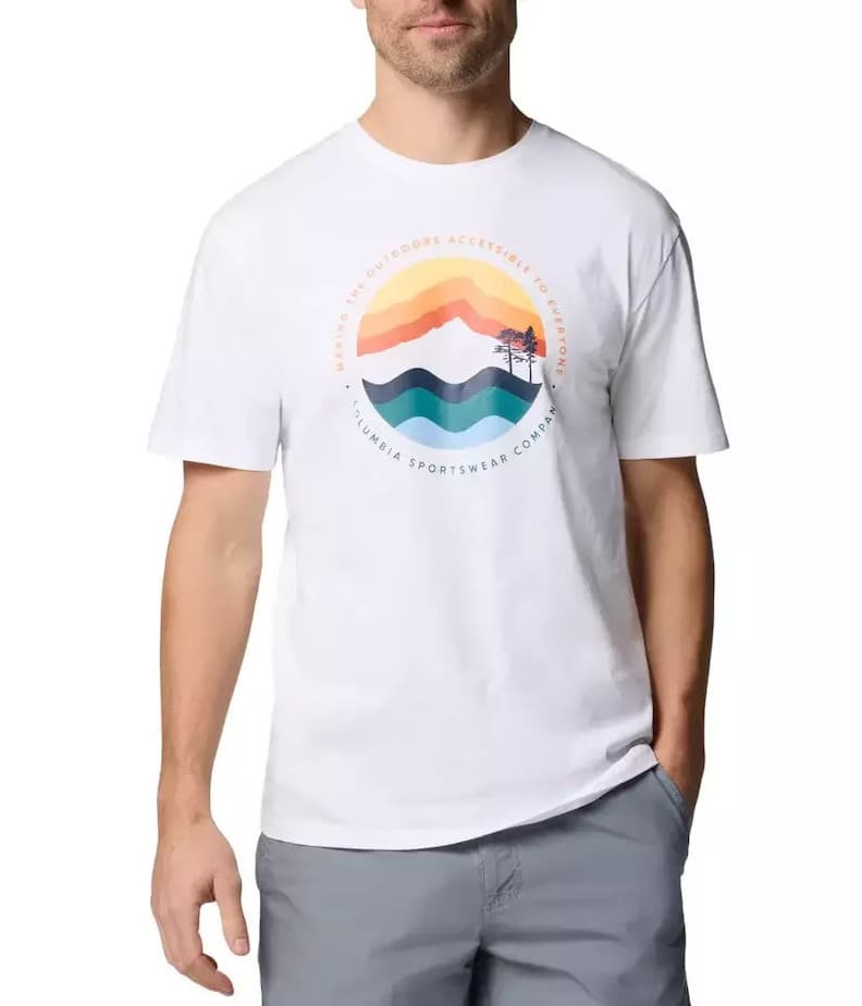 Men's T-Shirts Columbia White