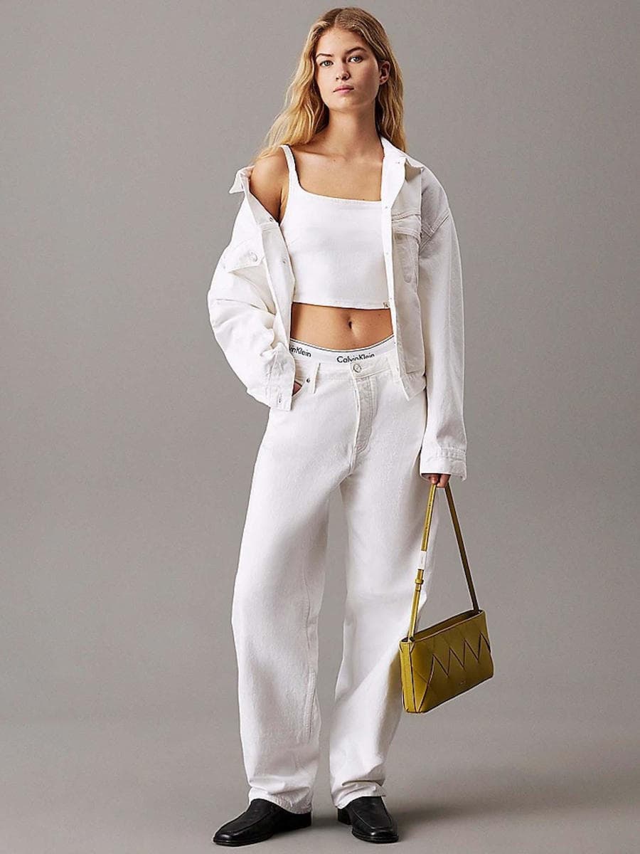 Γυναικείο Denim Τοπ Bralette Λευκό Calvin Klein J20J225195-1AA