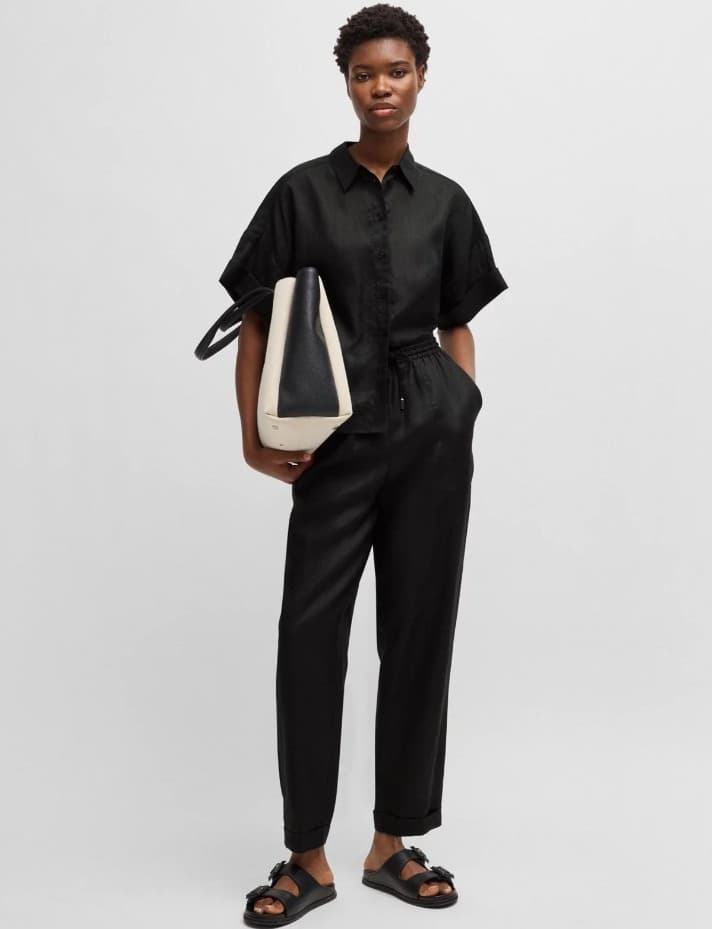 Γυναικείο C_Tanjet Παντελόνι Μαύρο Boss 50537916-001