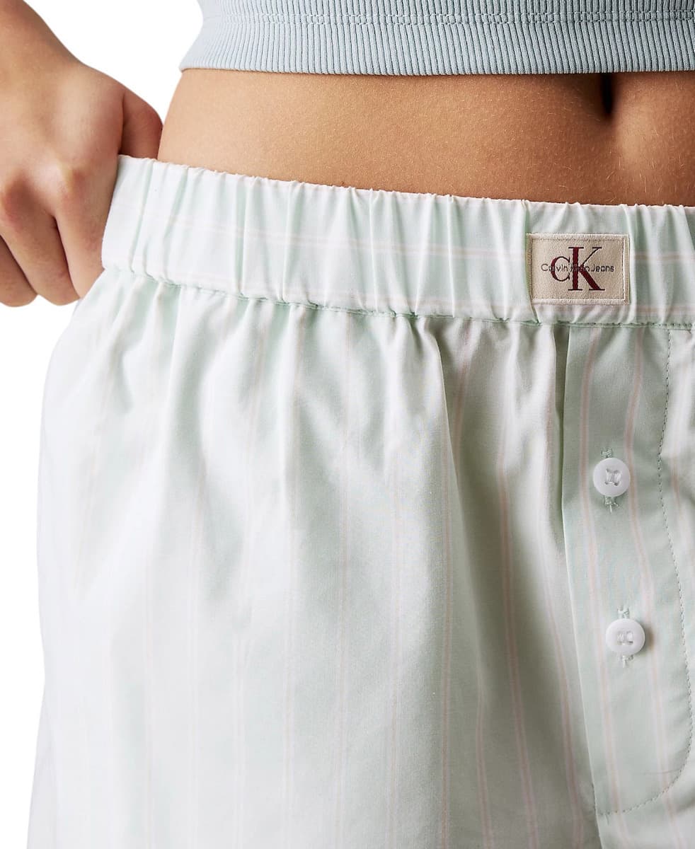 Γυναικείο Ριγέ Σορτς Μέντα Calvin Klein J20J225218-CHJ