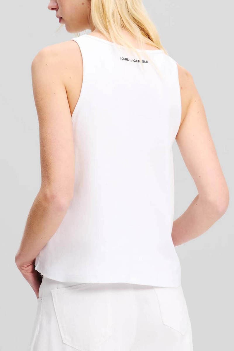Γυναικείο Tank Top Λευκό Karl Lagerfeld A2W17066-100 White