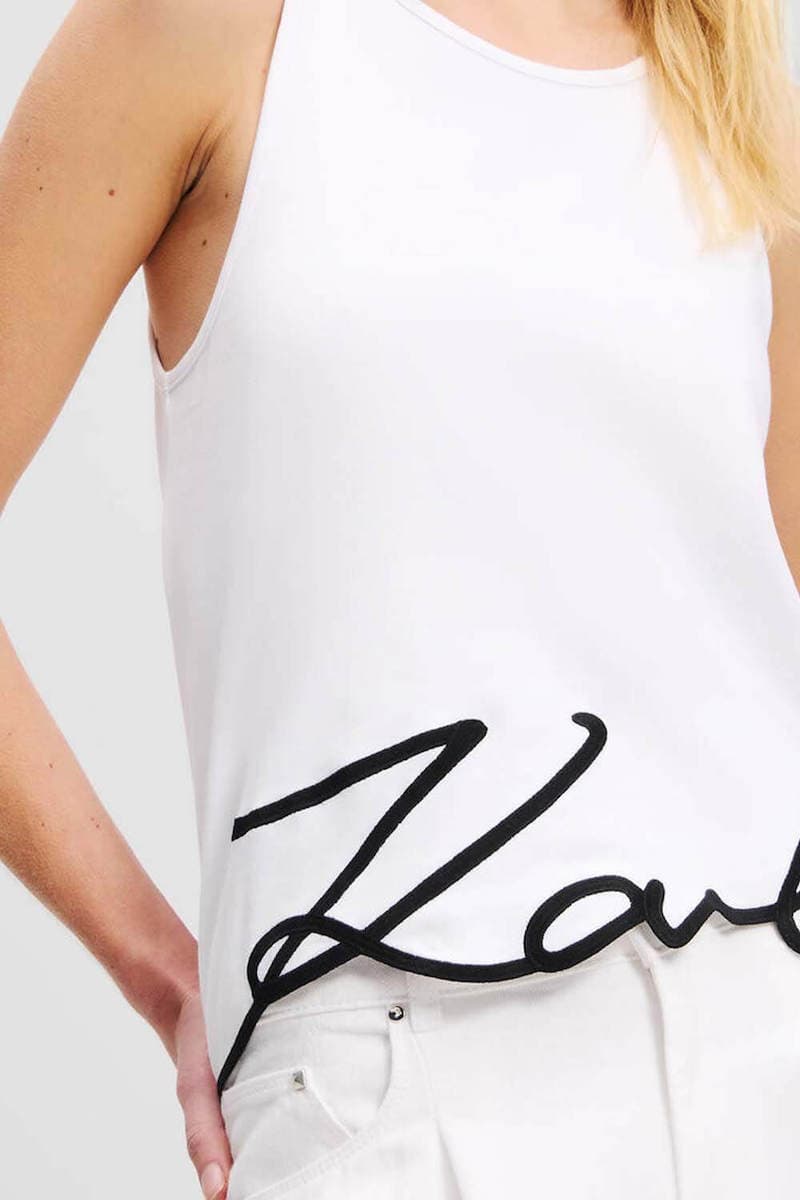 Γυναικείο Tank Top Λευκό Karl Lagerfeld A2W17066-100 White