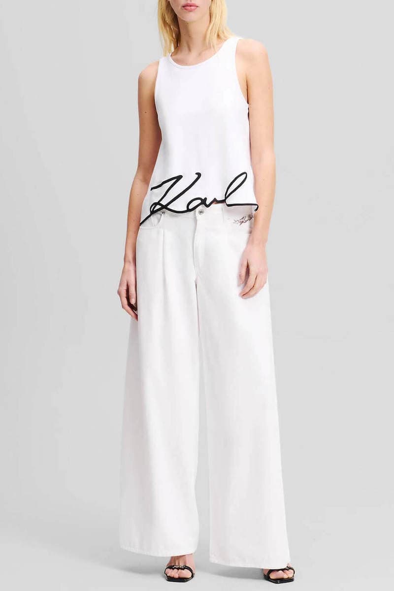 Γυναικείο Tank Top Λευκό Karl Lagerfeld A2W17066-100 White
