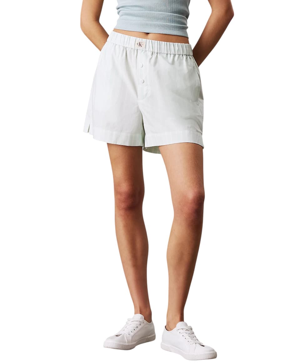 Γυναικείο Ριγέ Σορτς Μέντα Calvin Klein J20J225218-CHJ