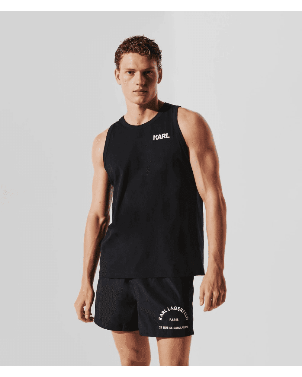 Ανδρικό Tank Top Μαύρο Karl Lagerfeld A1M46069-999 Black